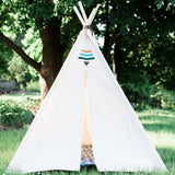 Organic Canvas Kids Tent, Tribal Boho Teepee Childrens Tepee Playhouse, Four Sizes